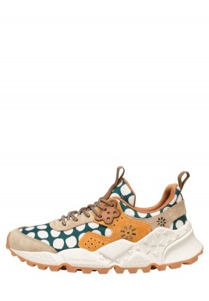 Flower Mountain Kotetsu Sneakers Dames Beige Groen | PDB8230FB