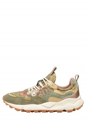 Flower Mountain Yamano 3 Sneakers Dames Groen Beige | GGS5045XW