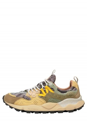 Flower Mountain Yamano 3 Sneakers Heren Groen Beige | KJL8150WT