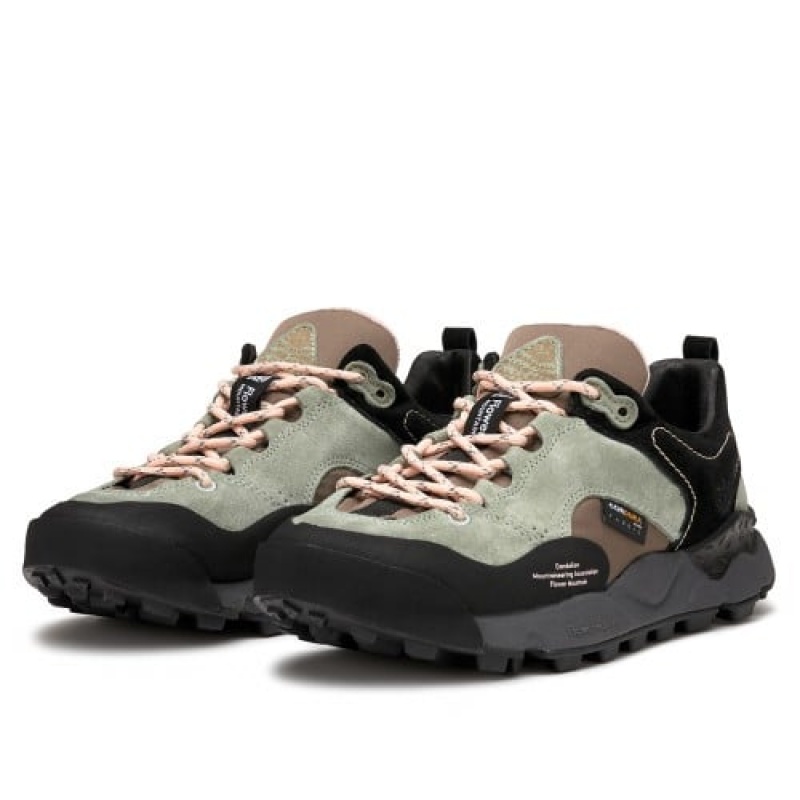 Flower Mountain Back Country Hkdelic Sneakers Heren Zwart Groen | ZOL64WB