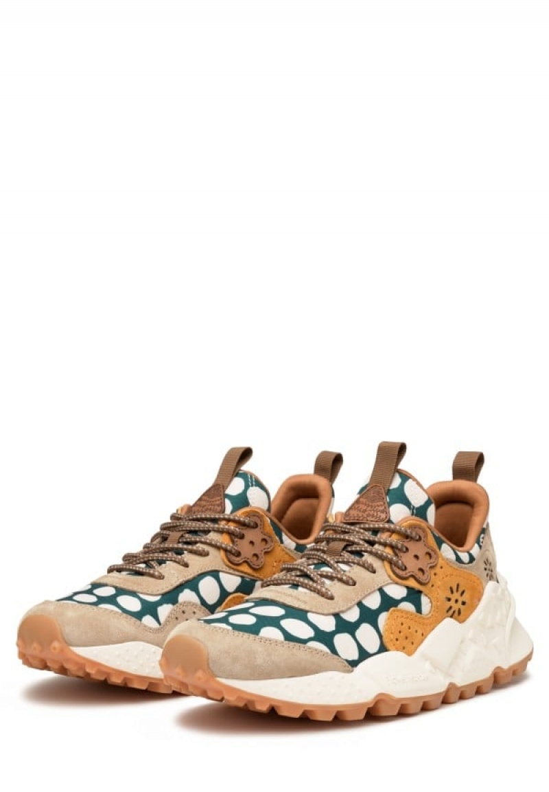 Flower Mountain Kotetsu Sneakers Dames Beige Groen | PDB8230FB