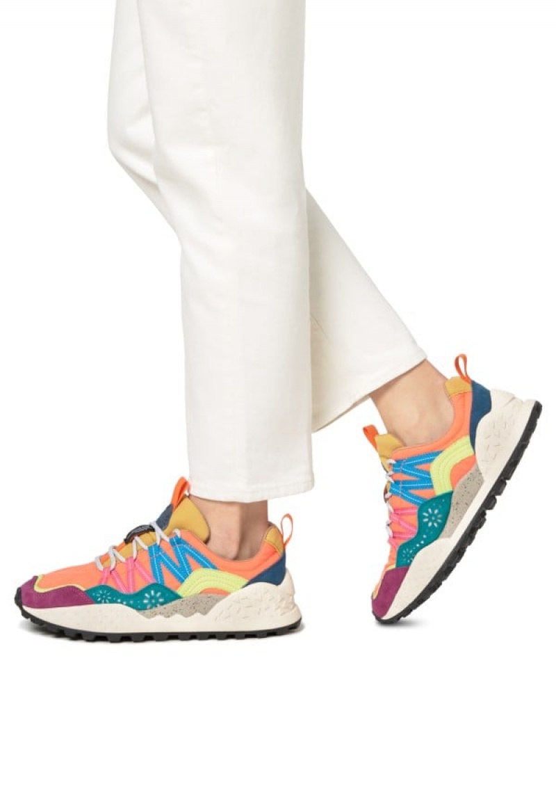 Flower Mountain Washi Sneakers Dames Oranje Paars | HQP1025SR