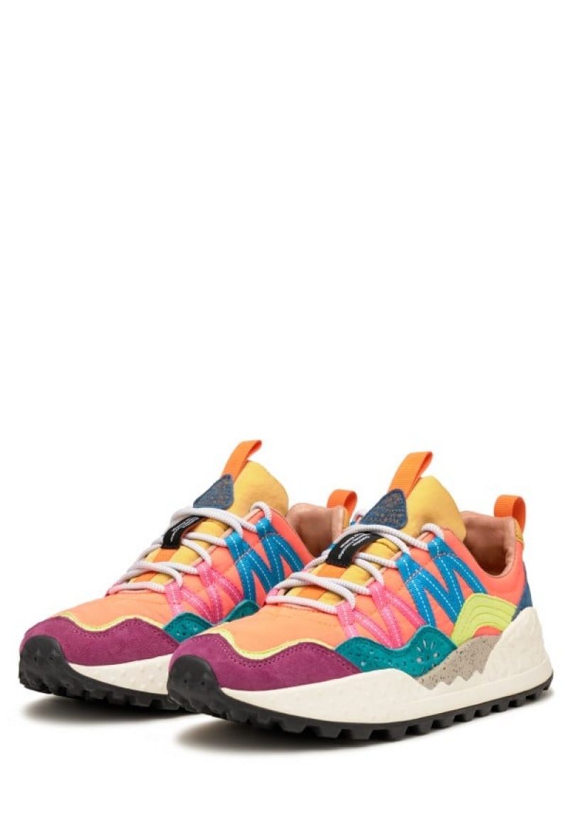 Flower Mountain Washi Sneakers Dames Oranje Paars | HQP1025SR