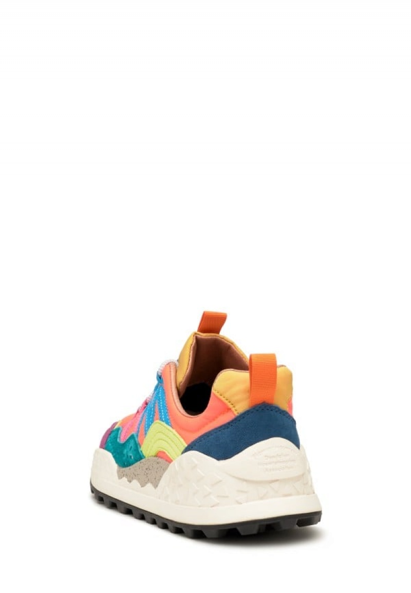 Flower Mountain Washi Sneakers Dames Oranje Paars | HQP1025SR