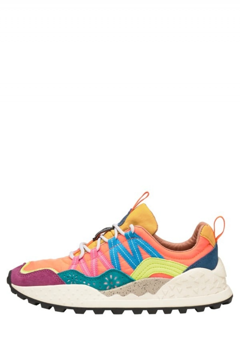 Flower Mountain Washi Sneakers Dames Oranje Paars | HQP1025SR