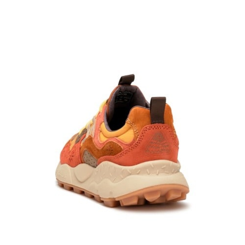 Flower Mountain Yamano 3 Hkdelic Sneakers Heren Bruin Oranje | GQI2585SM