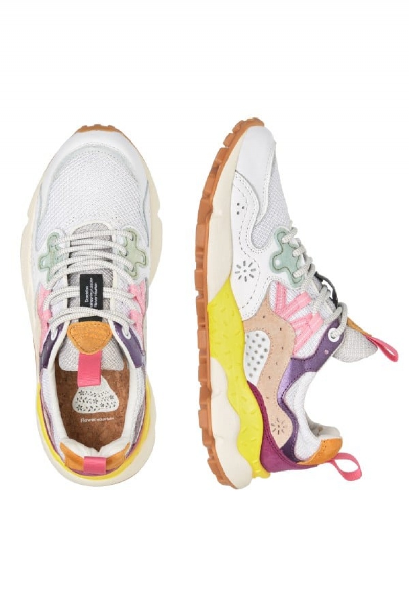 Flower Mountain Yamano 3 Sneakers Dames Wit Paars | ZKT10057YW