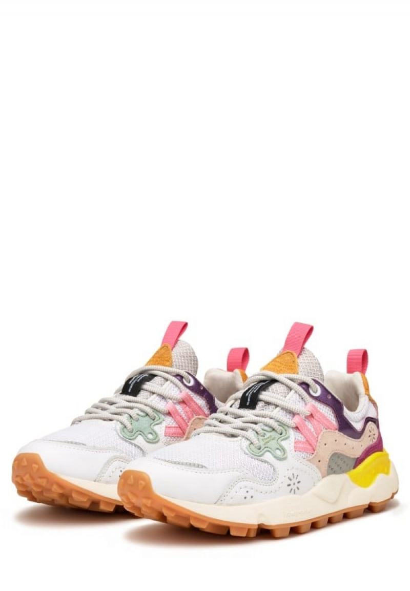 Flower Mountain Yamano 3 Sneakers Dames Wit Paars | ZKT10057YW