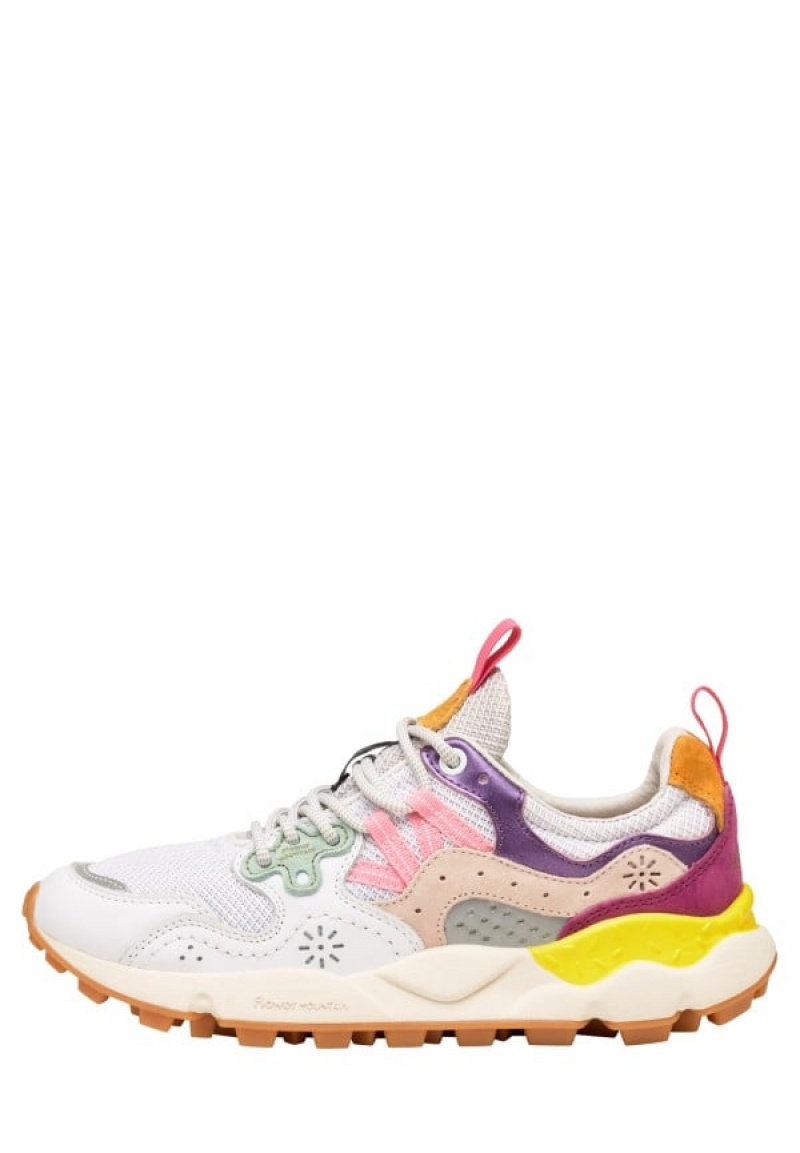 Flower Mountain Yamano 3 Sneakers Dames Wit Paars | ZKT10057YW