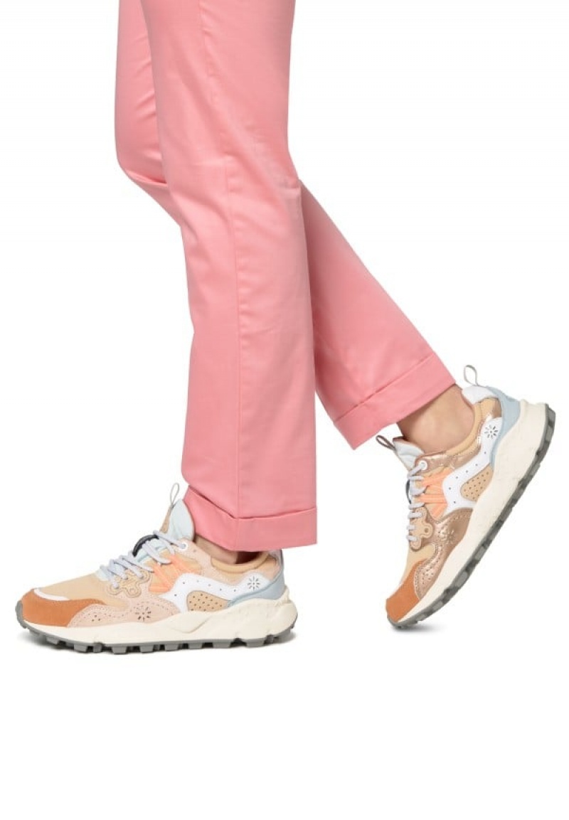 Flower Mountain Yamano 3 Sneakers Dames Roze Beige | NYW2864MK