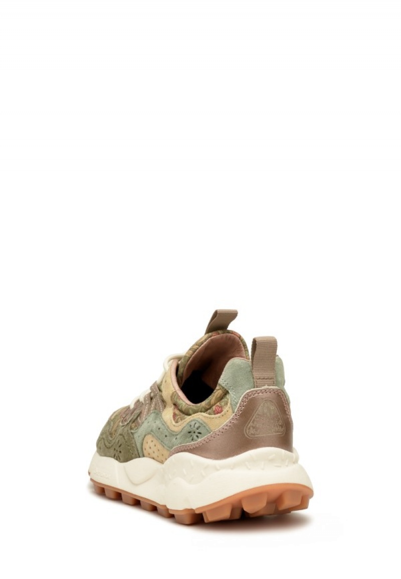 Flower Mountain Yamano 3 Sneakers Dames Groen Beige | GGS5045XW