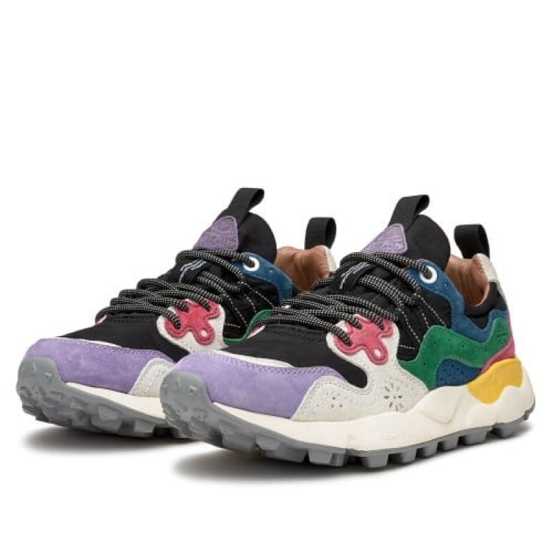 Flower Mountain Yamano 3 Sneakers Dames Paars Zwart Wit | YGW3118YR