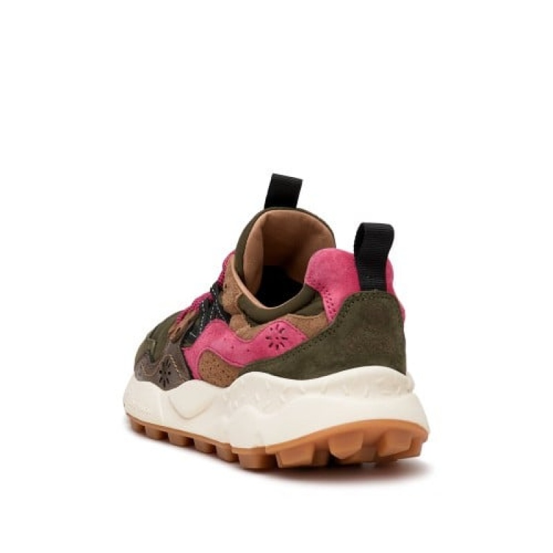 Flower Mountain Yamano 3 Sneakers Dames Groen Roze Bruin | OUU7847GS