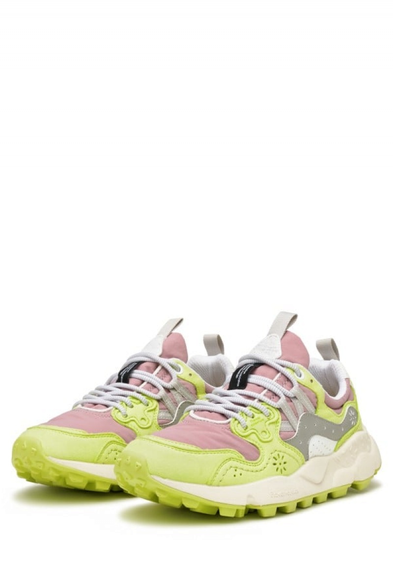 Flower Mountain Yamano 3 Sneakers Dames Lichtgroen Paars | TOF8090JS