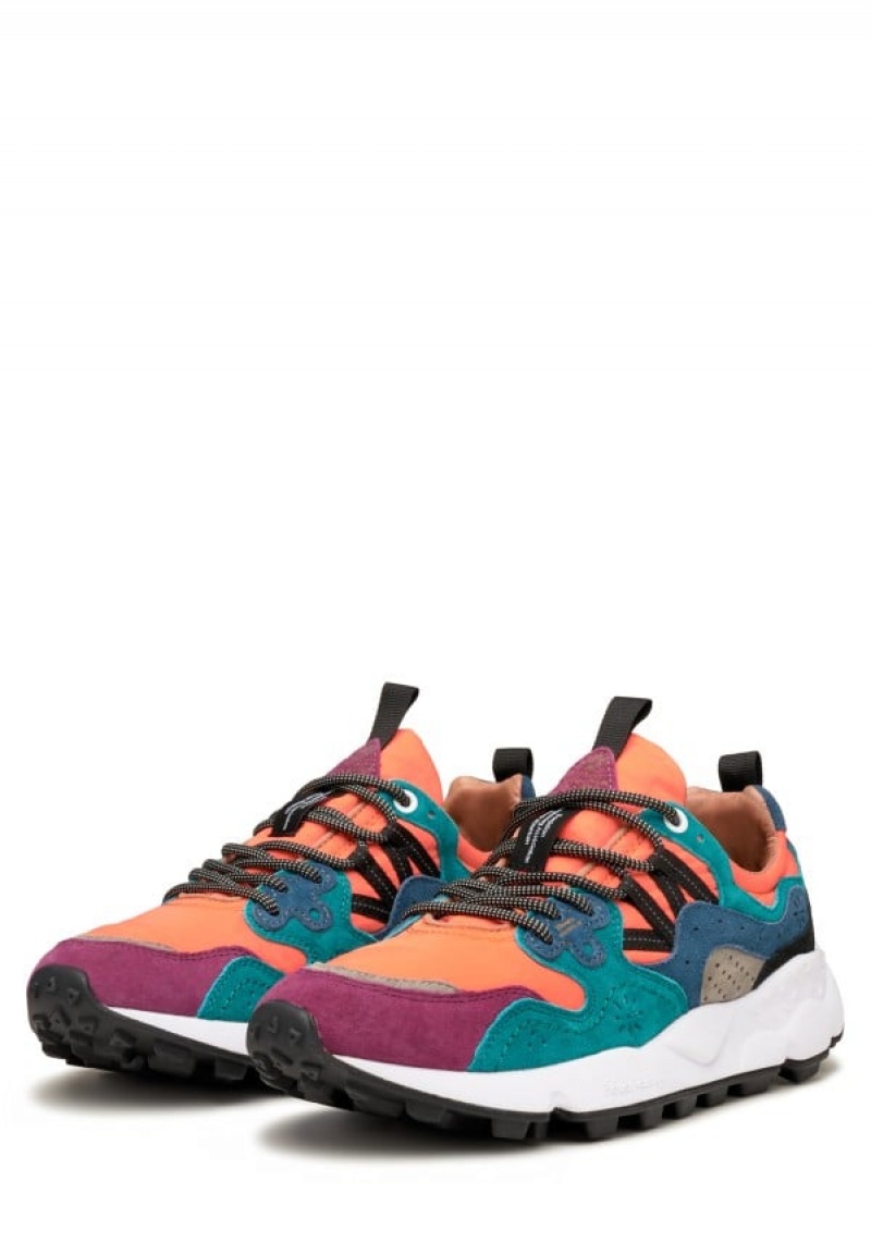 Flower Mountain Yamano 3 Uni Sneakers Dames Oranje Paars | PUC5433XU