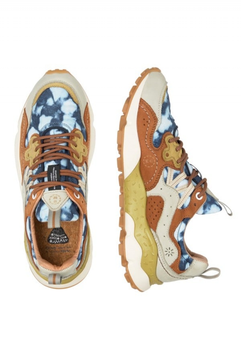 Flower Mountain Yamano 3 Uni Uw Sneakers Heren Blauw Bruin | COG6289UJ